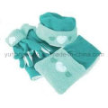 Customized Lady Knitting Winter Warm Polar Fleece Set